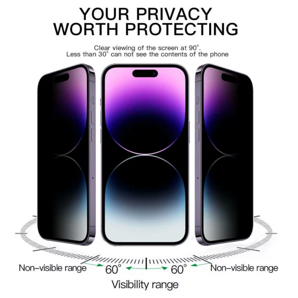 Personalizado universal anti espía privacidad tpu hidrogel auto curación teléfono celular protector de pantalla hidrogel para iphone 15 14 13 12 pro max plus