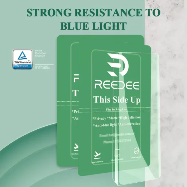 ⁦Anti Blue Light Screen Protector Self Healing Bu09-2 Reedee⁩ - الصورة ⁦4⁩