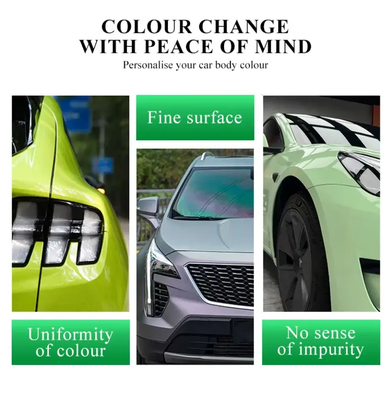 Film vinyle d'emballage de voiture à changement de couleur, haute qualité 3 jpg