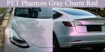 Custom PET Phantom Gray Charm Red Car Wrap Foil