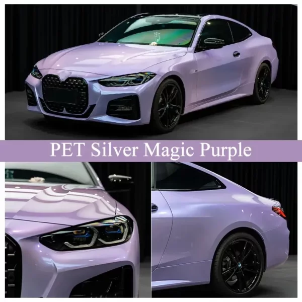Silver Gradient Purple Car Wrap Film Wholesale - Image 2