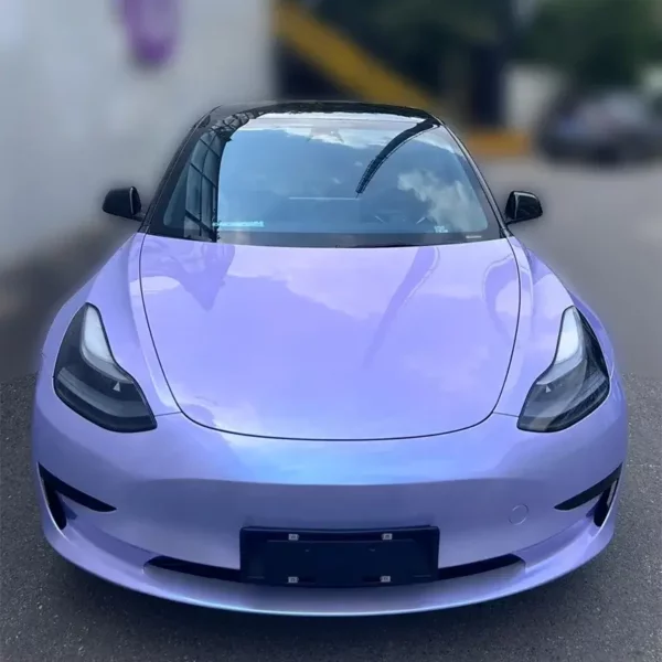 Metallic Crystal Silver Phantom Purple Car PPF Film 7.5Mil - Image 2
