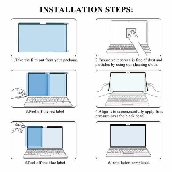 Best anti blue light screen protector for laptop BLC-AG02Frame Adhesive - Image 6