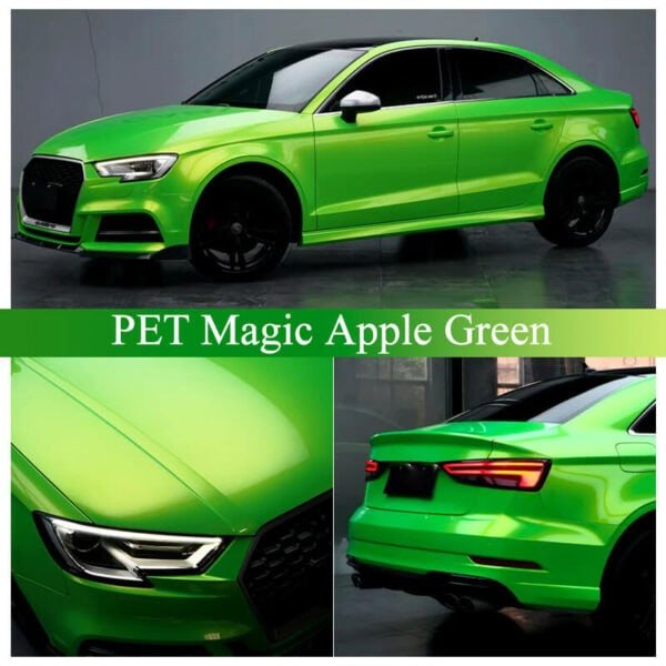 Premium PET Magic Apple Green Car Wrap - Image 2