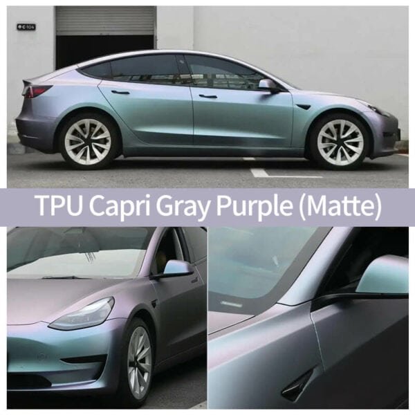 TPU Matte Capri Gray Purple Color PPF Roll - 画像 (2)