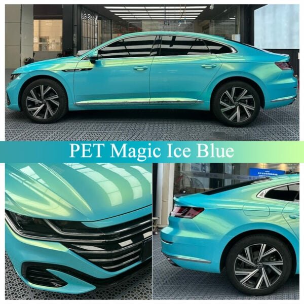 Premium Quality PET Magic Ice Blue Car Vinyl Wrap - छवि 2