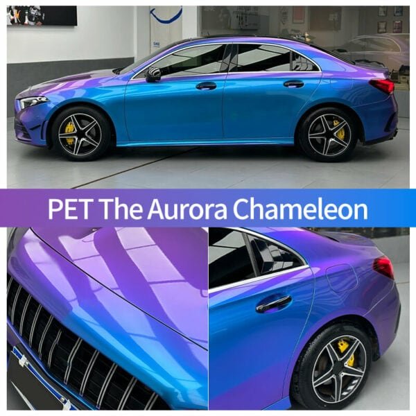 Premium PET Aurora Chameleon Car Vinyl Wrap Roll - Image 2