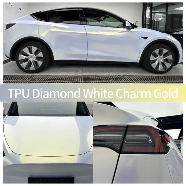 Diamond White Charm Gold Color PPF Roll