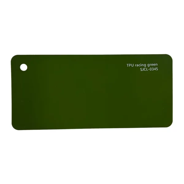 Carte d'échantillons de rouleau TPU PPF vert course