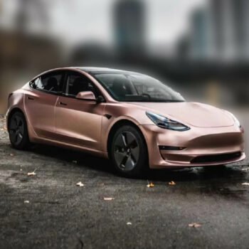 Premium PET Electro Metallic Rose Gold Car Vinyl Wrap Roll