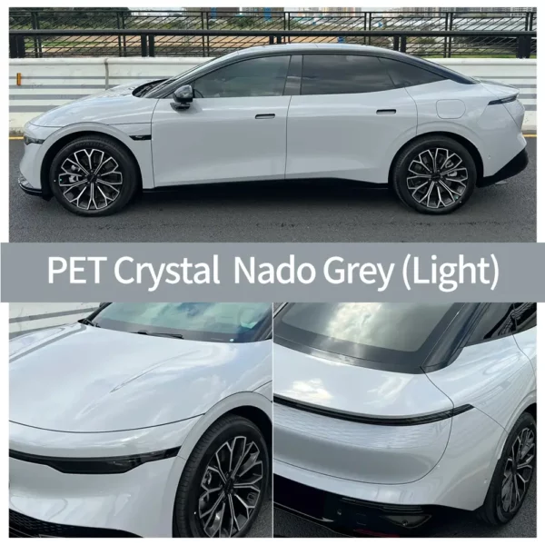 PET Crystal Light Nado Grey Car Vinyl Wrap Roll - Image 2