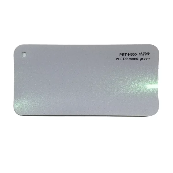 PET Diamonds White to Green Car Vinyl Wrap Roll