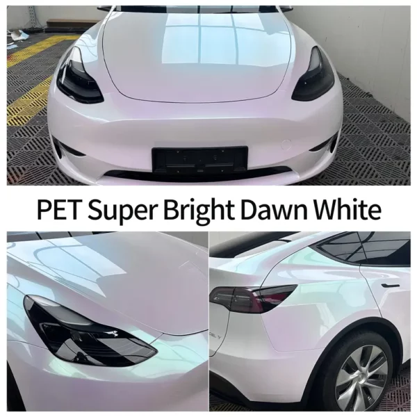 Рулон глянцевой автомобильной пленки PET Dawn White