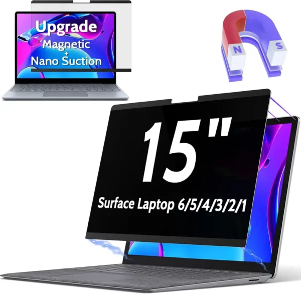 فلتر خصوصية مقاس 15 بوصة لأجهزة Surface Laptop 6/5/4/3/2/1