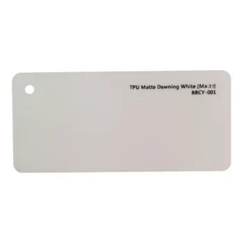 Matte Dawning White TPU PPF sample card