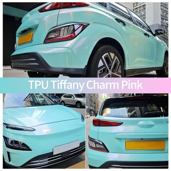 Tiffany Blue Charm Pink TPU PPF Roll case