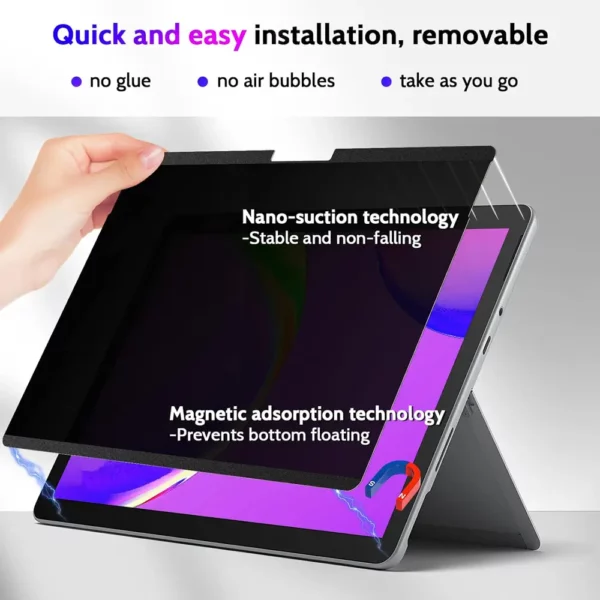13" Privacy Filter for Surface Pro 11/10/9/8/X — изображение 3