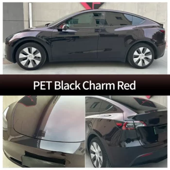 Black Charm Red Car Vinyl Wrap