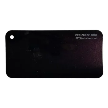 Black Charm Red Car Vinyl Wrap sample card