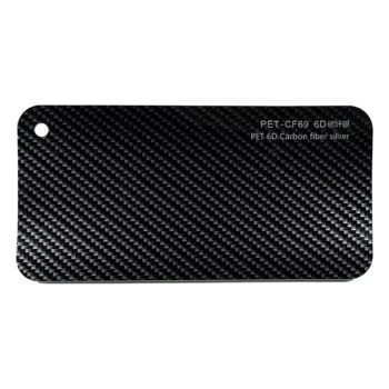 PET 6D Carbon Fiber Silver car wrap sample card