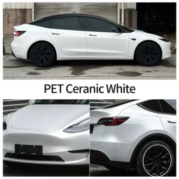 Étui en vinyle PET céramique blanc pour voiture