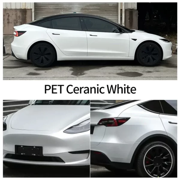 Étui en vinyle PET céramique blanc pour voiture