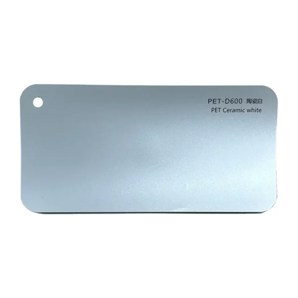 Carte d'échantillons de pellicule vinyle PET Ceramic White pour voiture