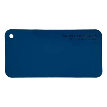 Cartão de amostra de envelopamento de carro Crystal Abu Dhabi Blue