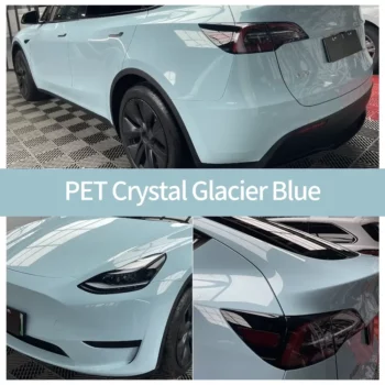 Capa de vinil azul cristal glaciar
