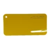 Cartão de amostra de envelopamento de carro amarelo girassol cristal