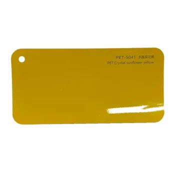 Carte d'échantillons de film de voiture jaune tournesol cristal