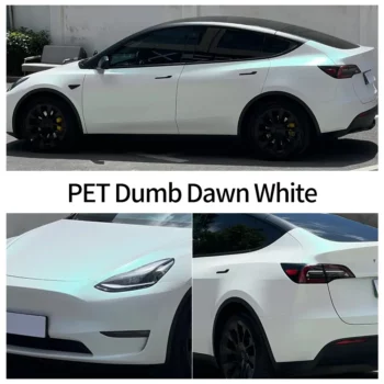 Matte Dawn White Car Vinyl Wrap case
