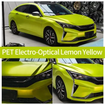 Étui de protection électro-optique pour voiture jaune citron