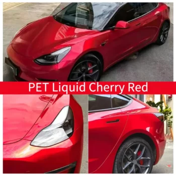 Liquid Metal Cherry Red Car Vinyl Wrap case