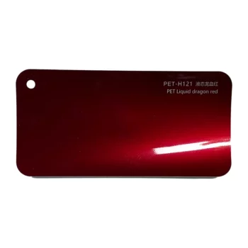 Liquid Metal Dragon Blood Red Car Wrap Vinyl sample card