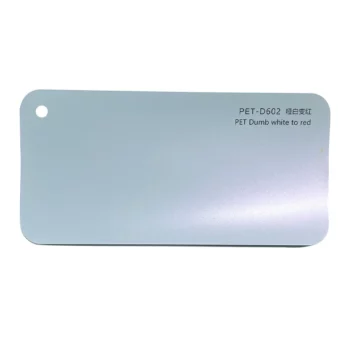 Matte White to Red Car Wrap sample card