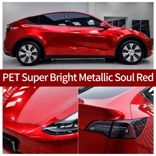 Ultra Glossy Metallic Soul Red Car Wrap case