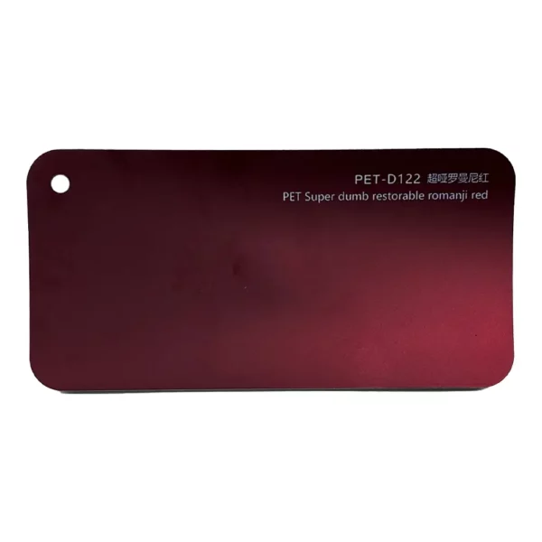 Super Matte Chrome Romanee Red Car Wrap sample card