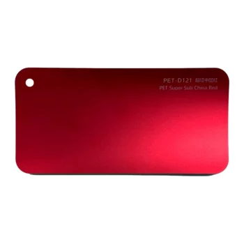 PET Super Matte Chinese Red Car Wrap sample card