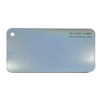 PET Rainbow Laser White Car Wrap sample card