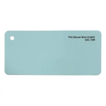 TPU Light Glacier Blue color PPF sample card