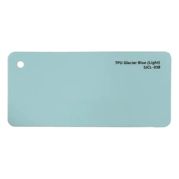 TPU Light Glacier Blue color PPF sample card
