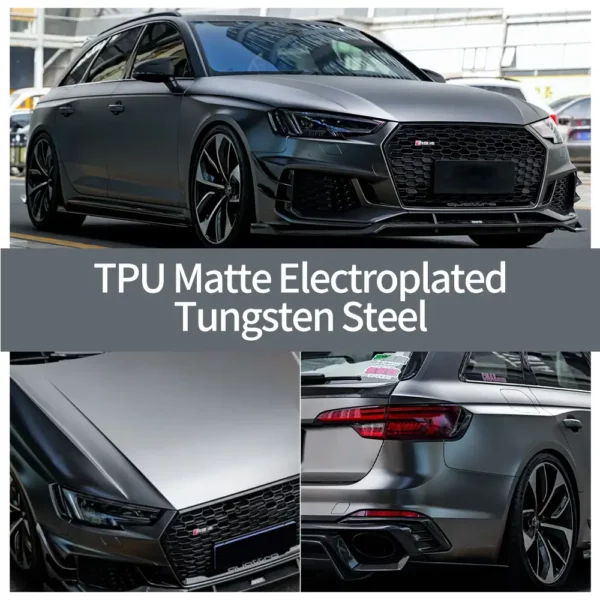 Coque en TPU PPF en acier tungstène électroplaqué mat