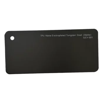 Carte d'échantillons de TPU PPF en acier tungstène électroplaqué mat
