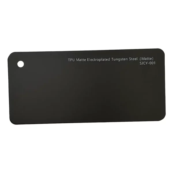 Carte d'échantillons de TPU PPF en acier tungstène électroplaqué mat