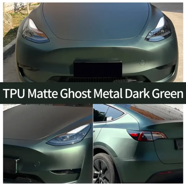 Matte Ghost Metal Dark Green TPU PPF case