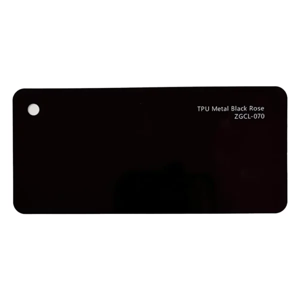 Metal Black Rose Color PPF sample card