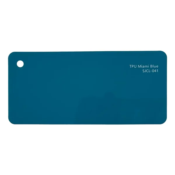 Cartão de amostra PPF TPU na cor Azul Miami