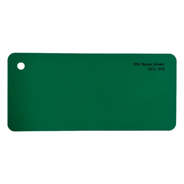 Carte d'échantillons de TPU PPF vert rétro