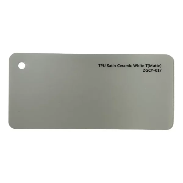 Satin Ceramic White T TPU PPF sample card